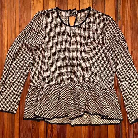 Zara houndstooth top medium - Picture 1 of 8